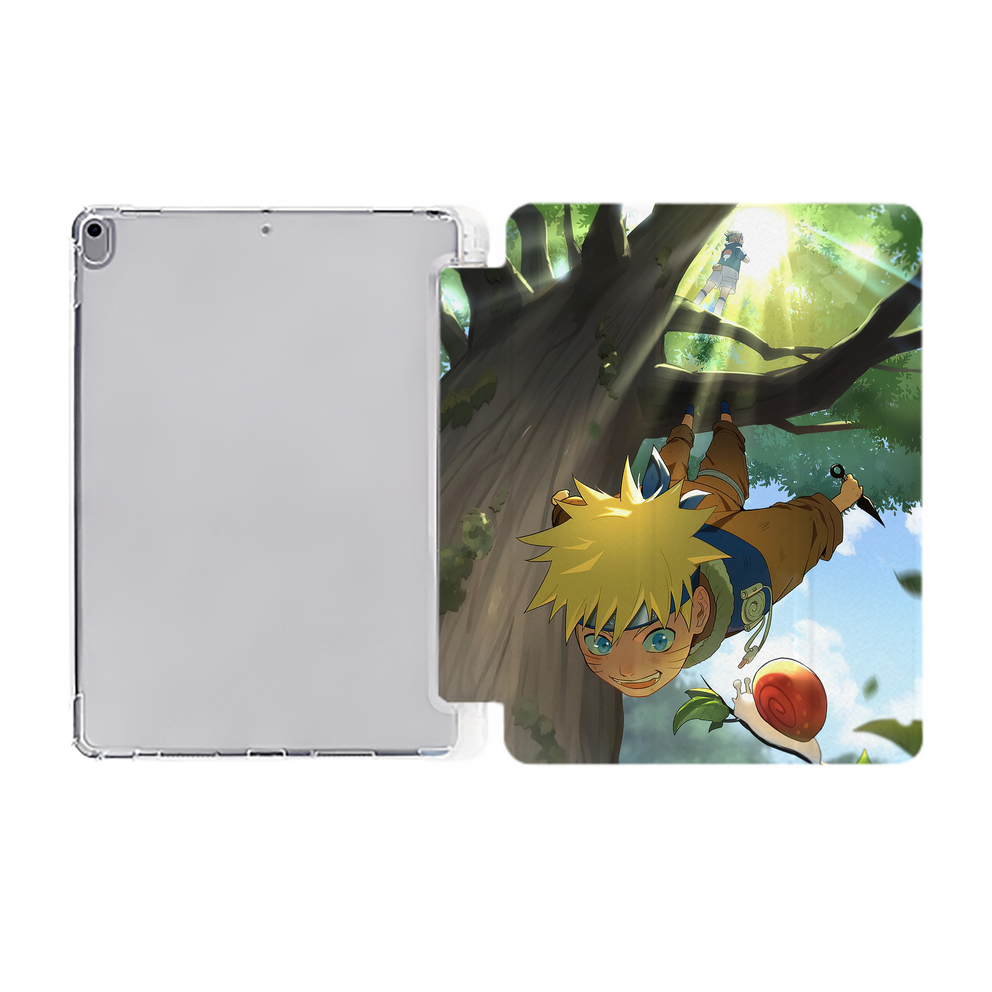 （画像用） NARUTO -ナルト- NARUTO -ナルト- 疾風伝 IPad ケース ペン収納付き 三つ折りスタンド PUレザー×シリコン 対応機種9.5/10.5/10.9インチ